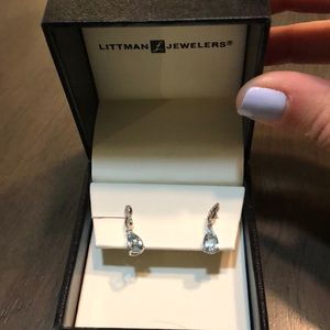 Genuine aquamarine earrings. Never worn!